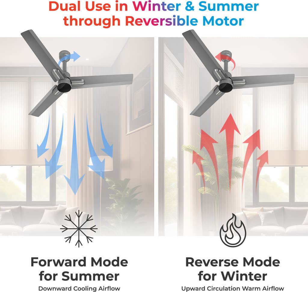 Polycab Wizzy Neo with 3 Year Warranty BLDC Motor with Remote 1200 mm Ceiling Fan