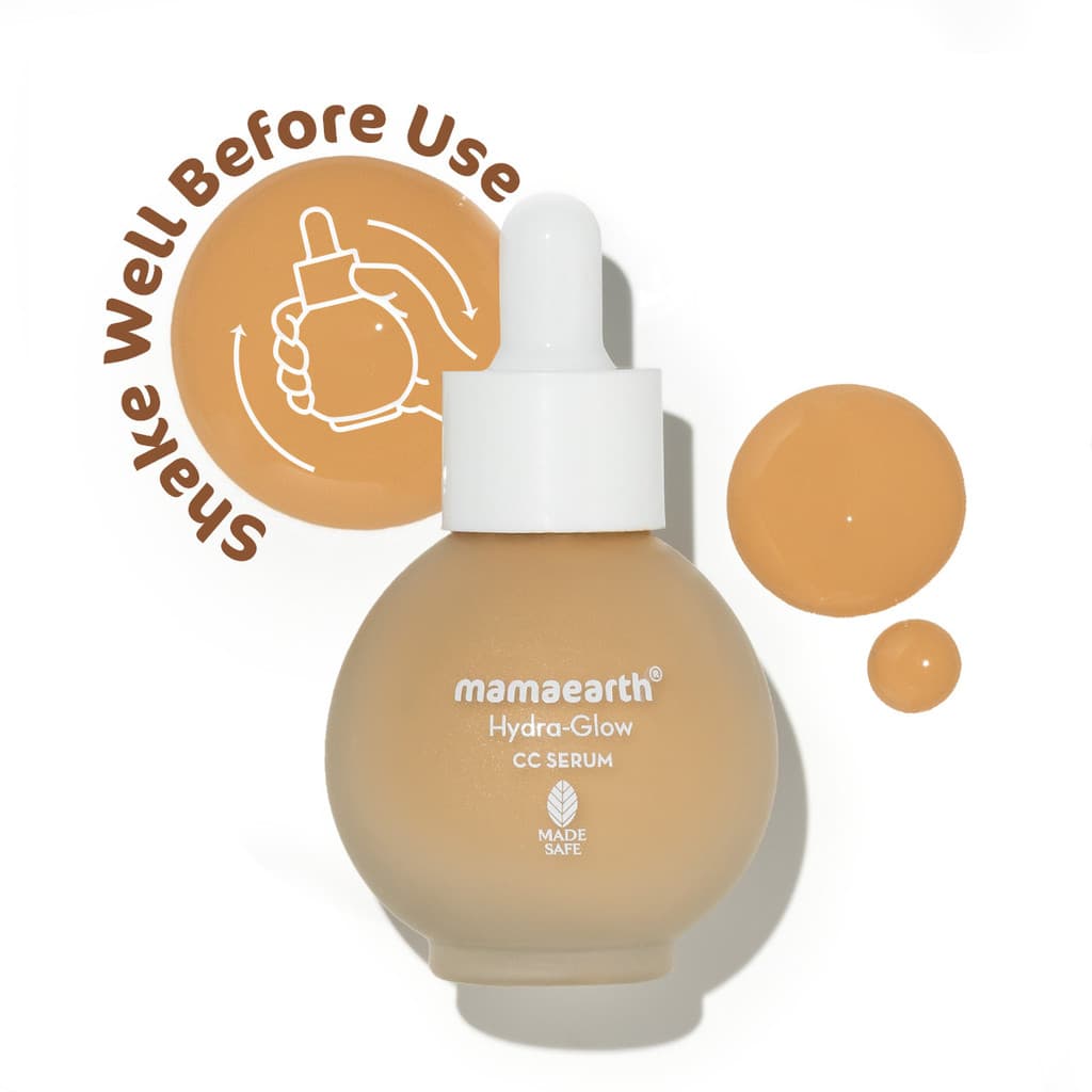 Mamaearth Hydra-Glow CC Serum with Vitamin C & Hyaluronic Acid Foundation
