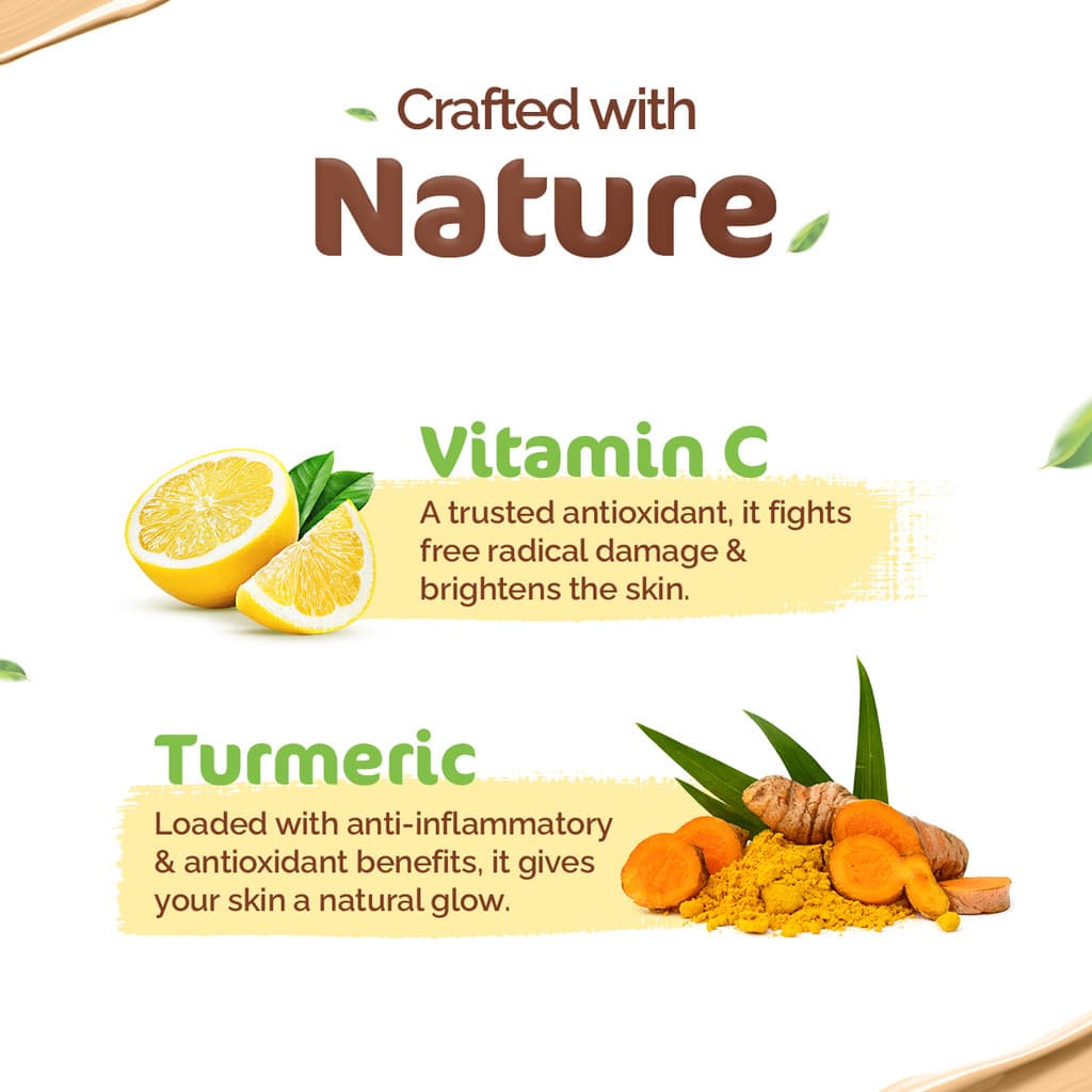 Mamaearth Glow Serum Foundation Mini Tube with Vitamin C & Turmeric for 12-Hour Long Stay Foundation