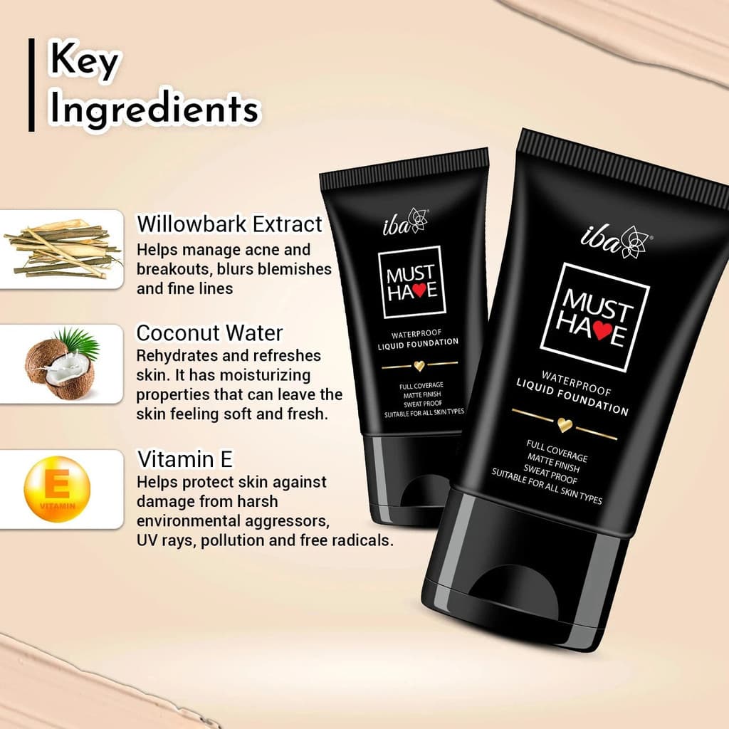 Iba Must Have Waterproof Liquid Foundation - Medium Beige Foundation