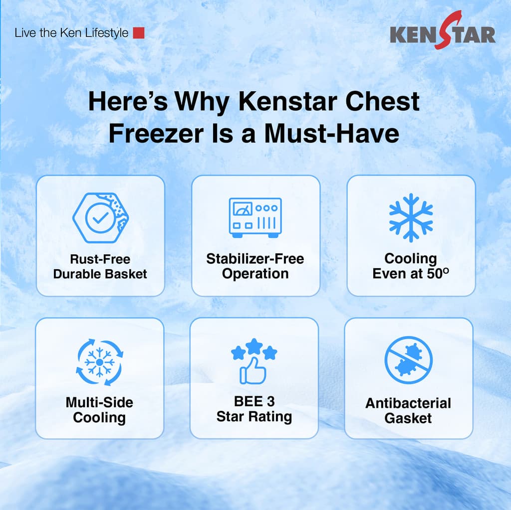 Kenstar 323.0 L Double Door Standard Deep Freezer