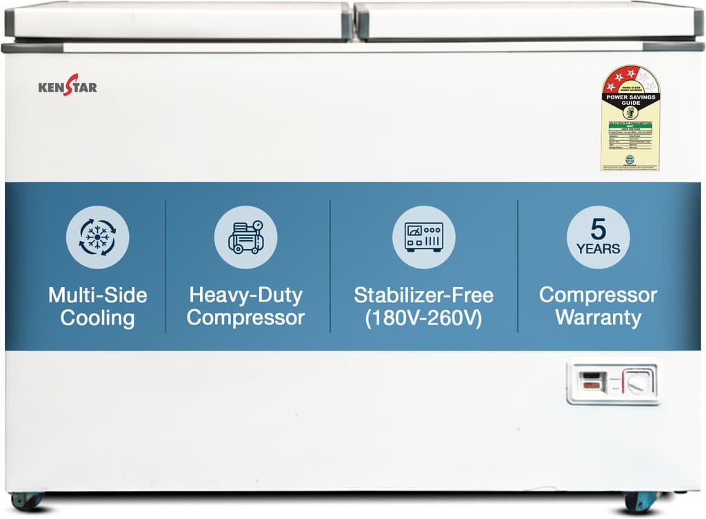 Kenstar 323.0 L Double Door Standard Deep Freezer