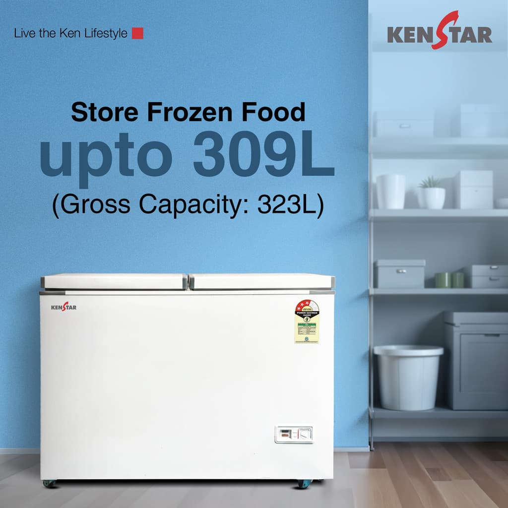 Kenstar 323.0 L Double Door Standard Deep Freezer
