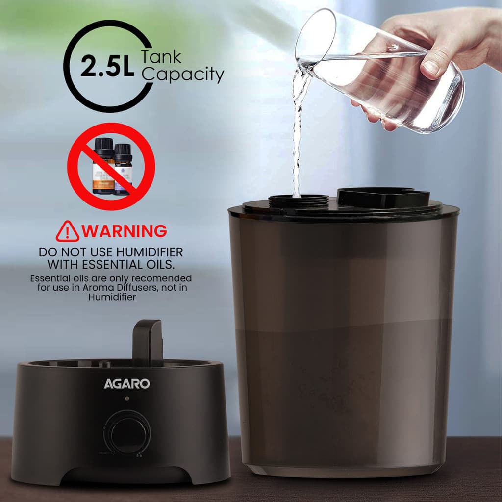 AGARO Room VERGE 2.5 Ltr Adult/Baby Humidifier for Home Humidifier