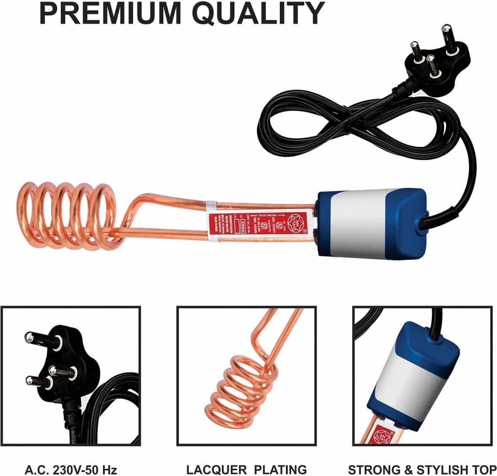 mi star 2022 copper red 2000 W Shock Proof Immersion Heater Rod