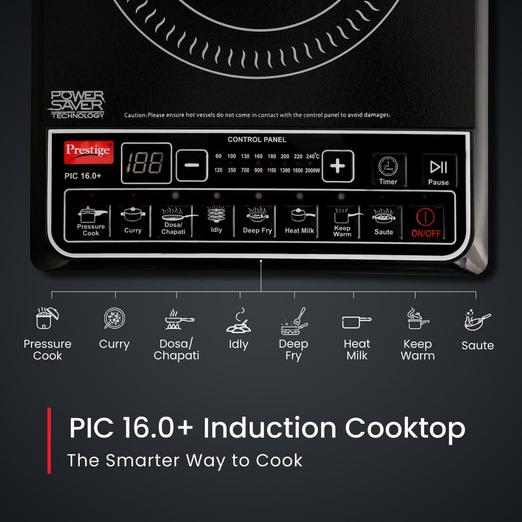 Prestige 2000 W Induction Cooktop Push Button