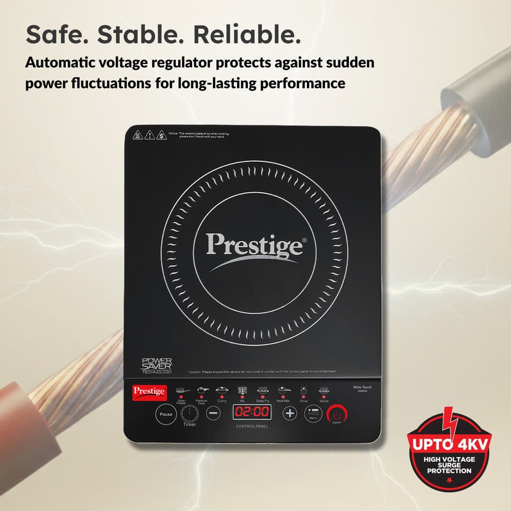 Prestige 2000 W Induction Cooktop Touch Panel