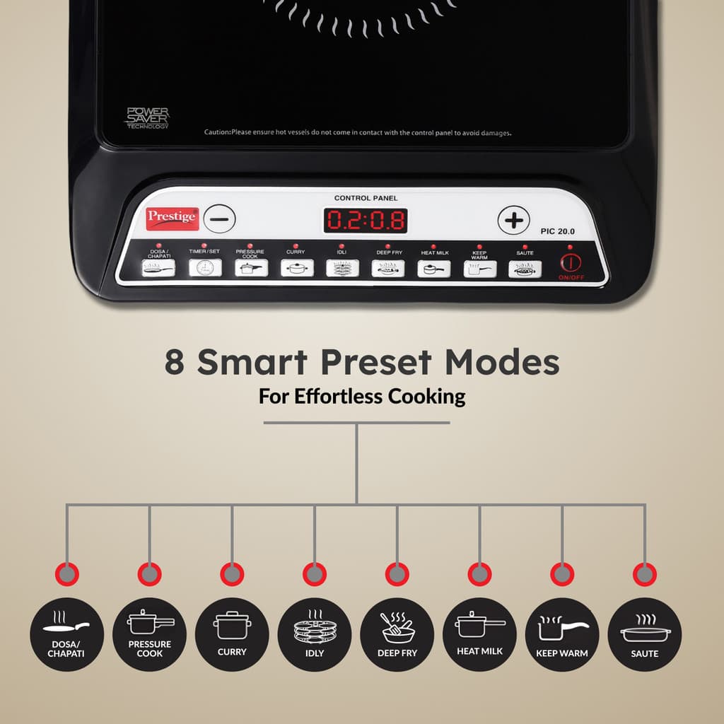 Prestige 1600 W Induction Cooktop Push Button