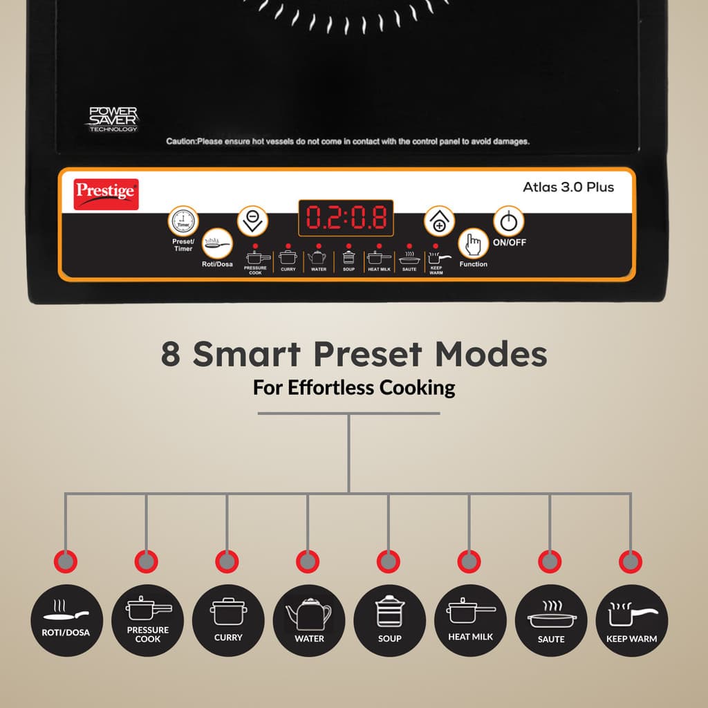 Prestige 1600 W Induction Cooktop Push Button