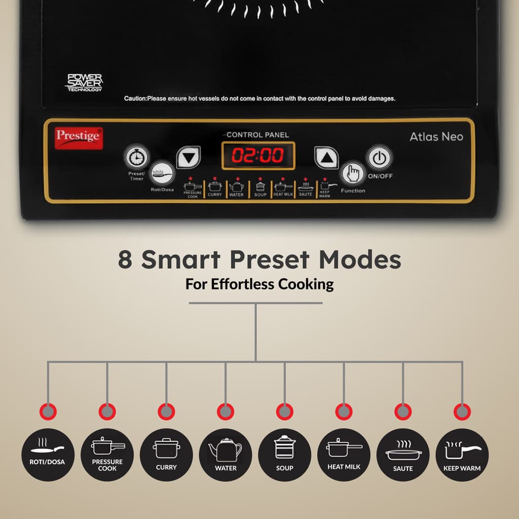 Prestige 1200 W Induction Cooktop Push Button
