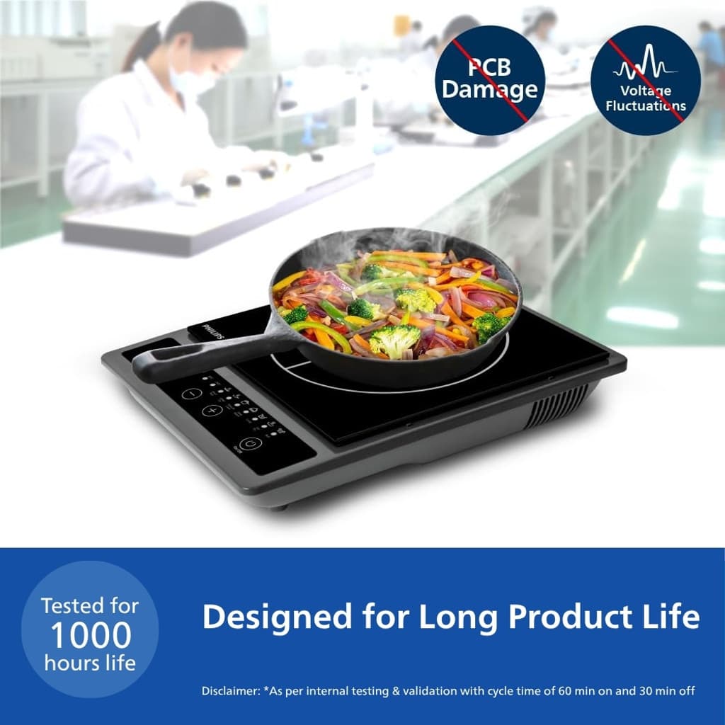 PHILIPS 1300 W Induction Cooktop Push Button