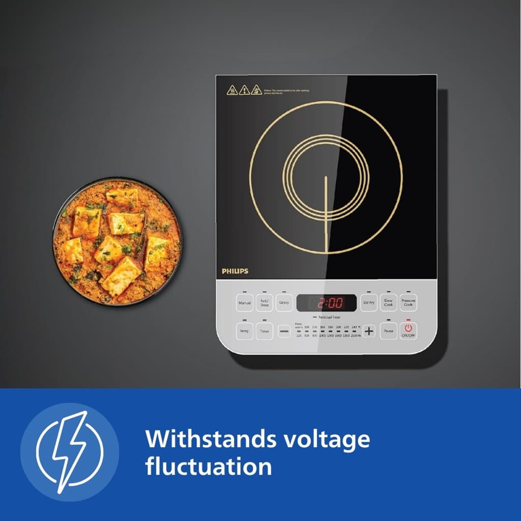 PHILIPS 2100 W Induction Cooktop Push Button