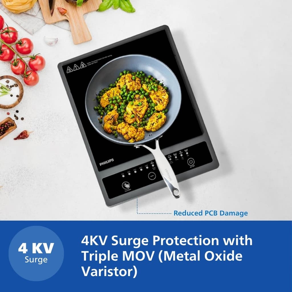 PHILIPS 1300 W Induction Cooktop Push Button
