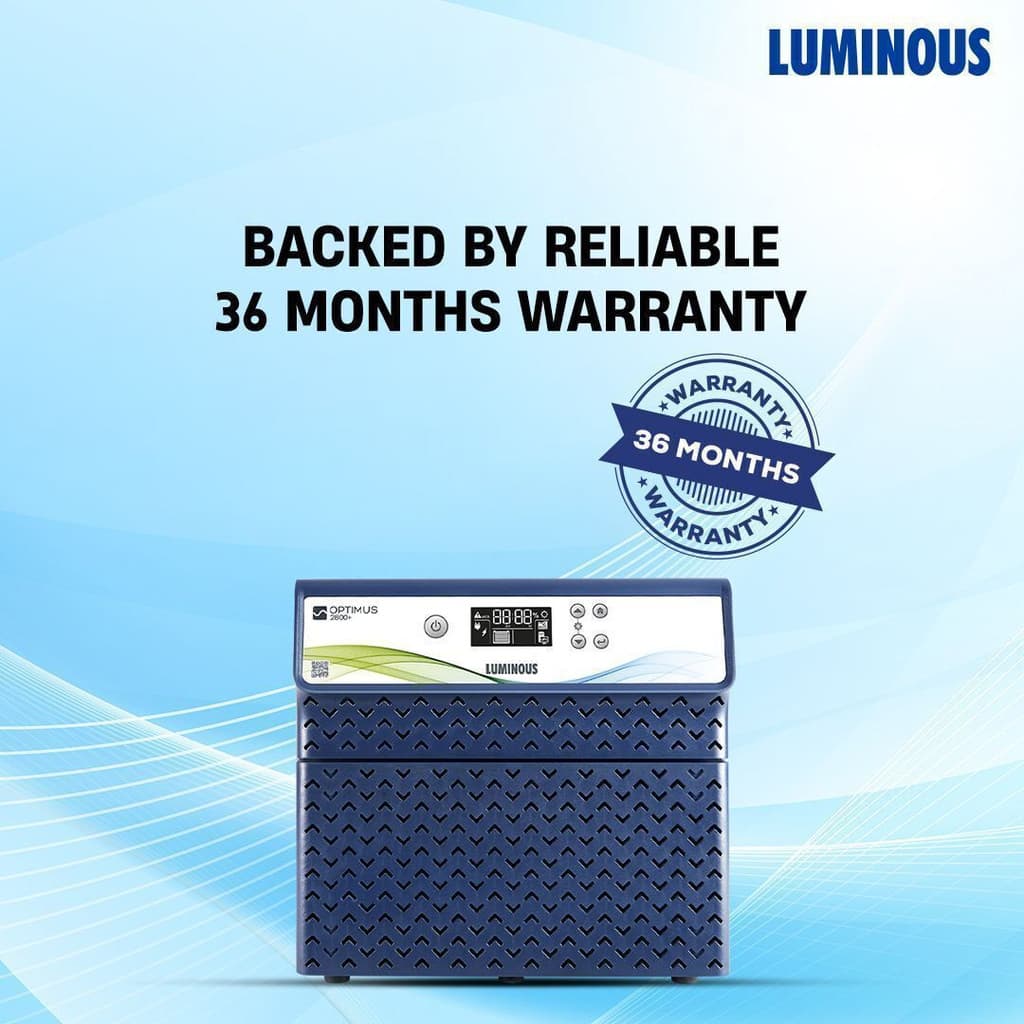 LUMINOUS 2500 VA OPTIMUS 2800+/24V with 36 Months Warranty Pure Sine Wave Inverter