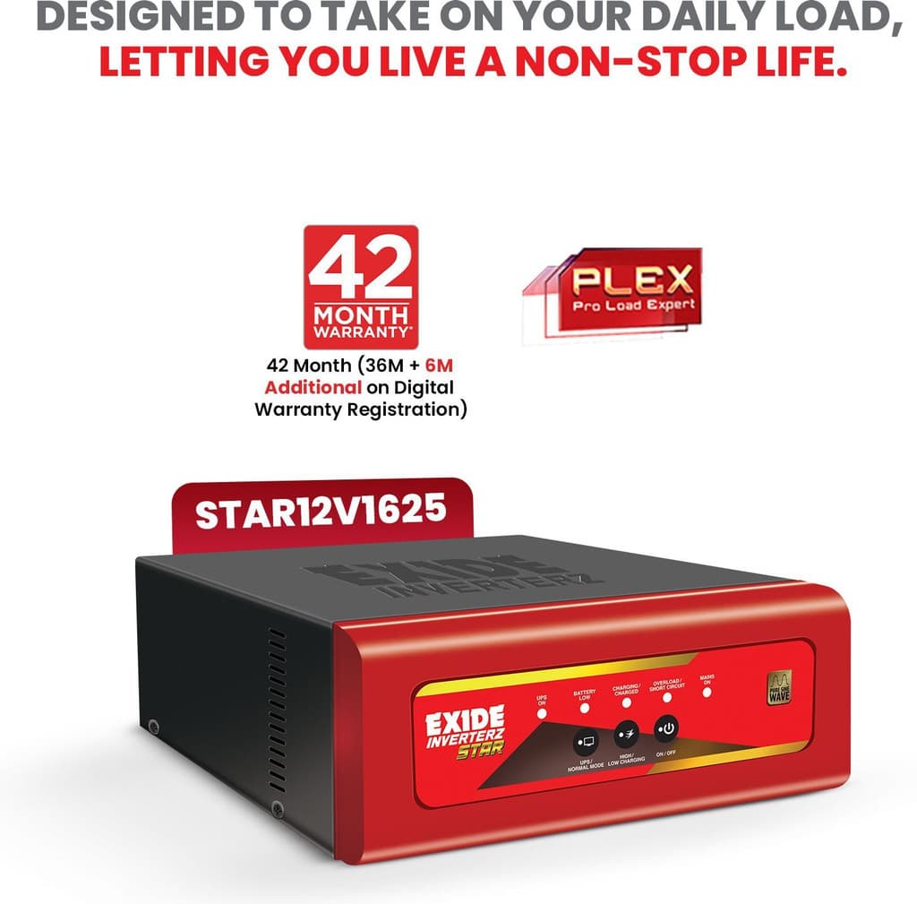 EXIDE 1625 VA STAR with 42 Months Warranty Pure Sine Wave Inverter
