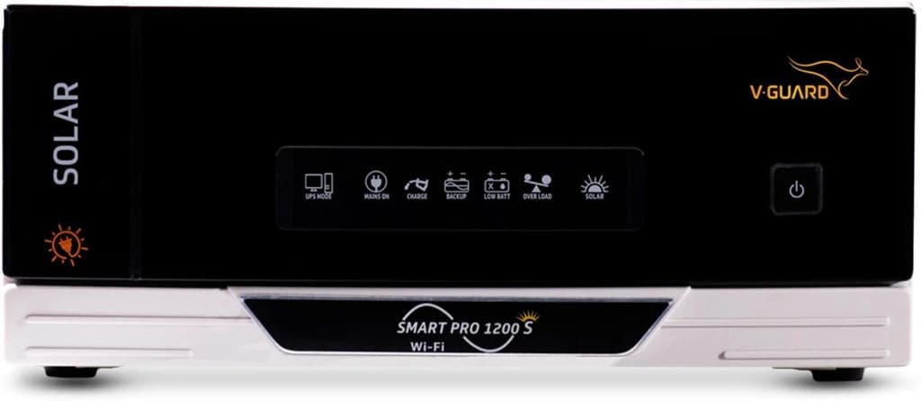 V-Guard 1000 VA Smart Pro 1200s Solar Inverter with Mobile App Control with 3 Year Warranty Solar Compatible Pure Sine Wave Inverter