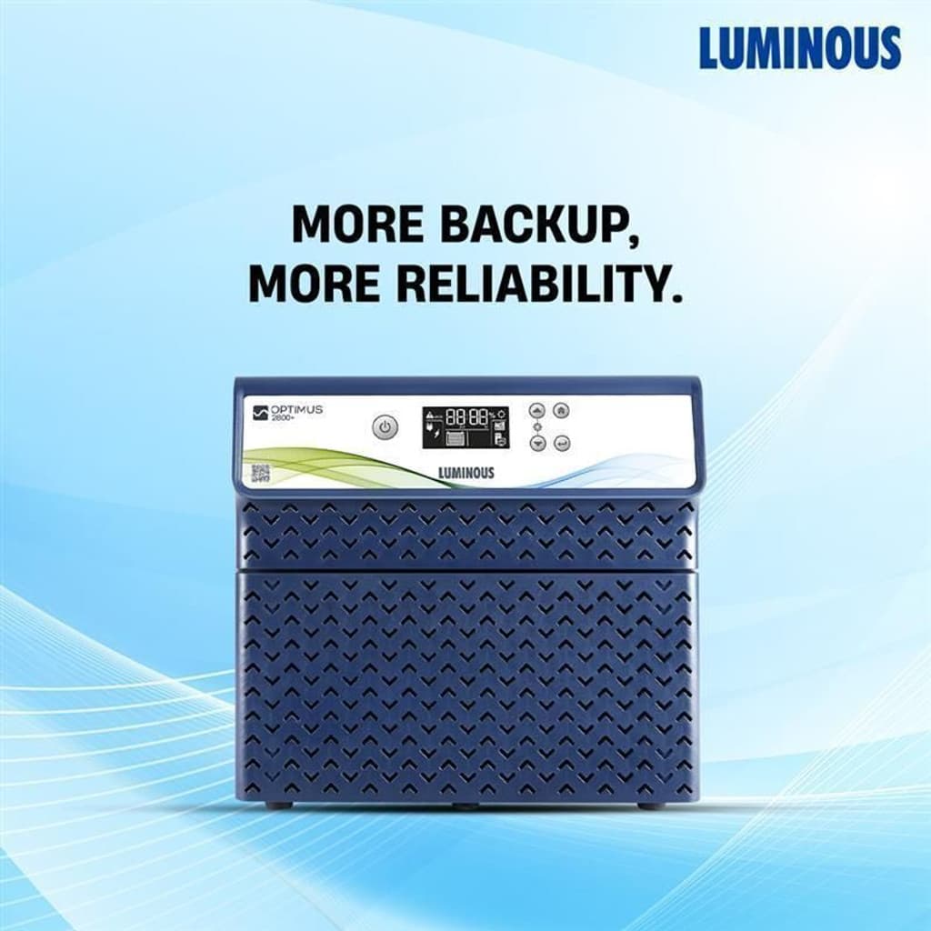 LUMINOUS 2500 VA OPTIMUS 2800+/24V with 36 Months Warranty Pure Sine Wave Inverter