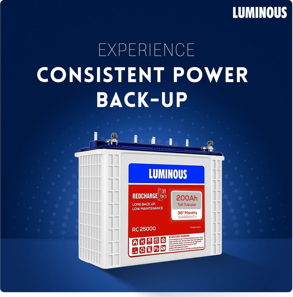 LUMINOUS 36 Months Warranty Tubular Inverter Battery