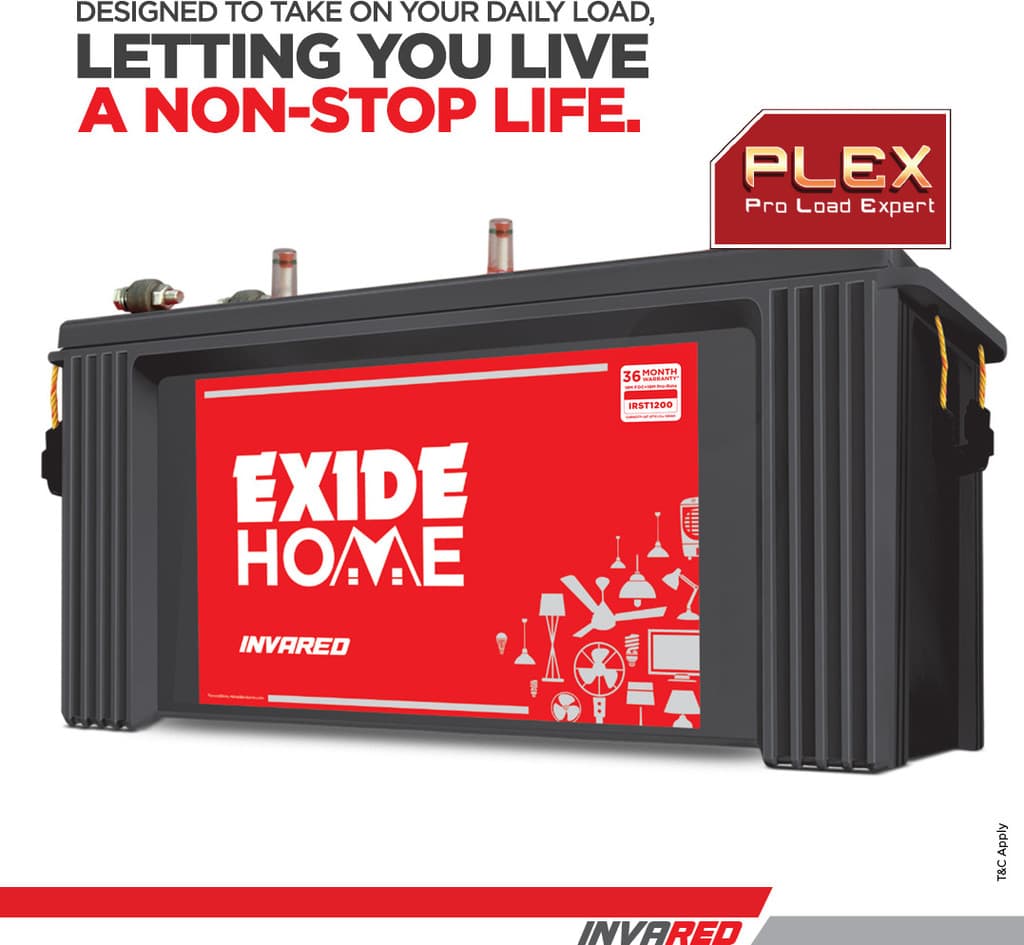 EXIDE 36 Months Warranty Tubular Inverter Battery