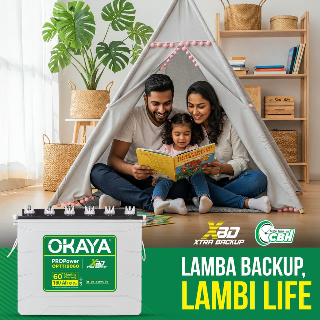 OKAYA 36 Months Warranty Tubular Inverter Battery