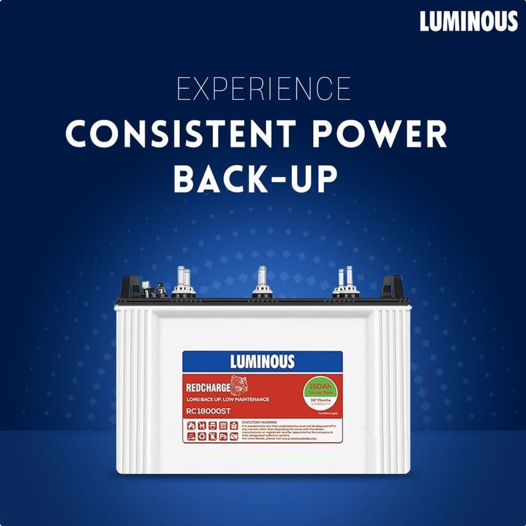 LUMINOUS 36 Months Warranty Tubular Inverter Battery