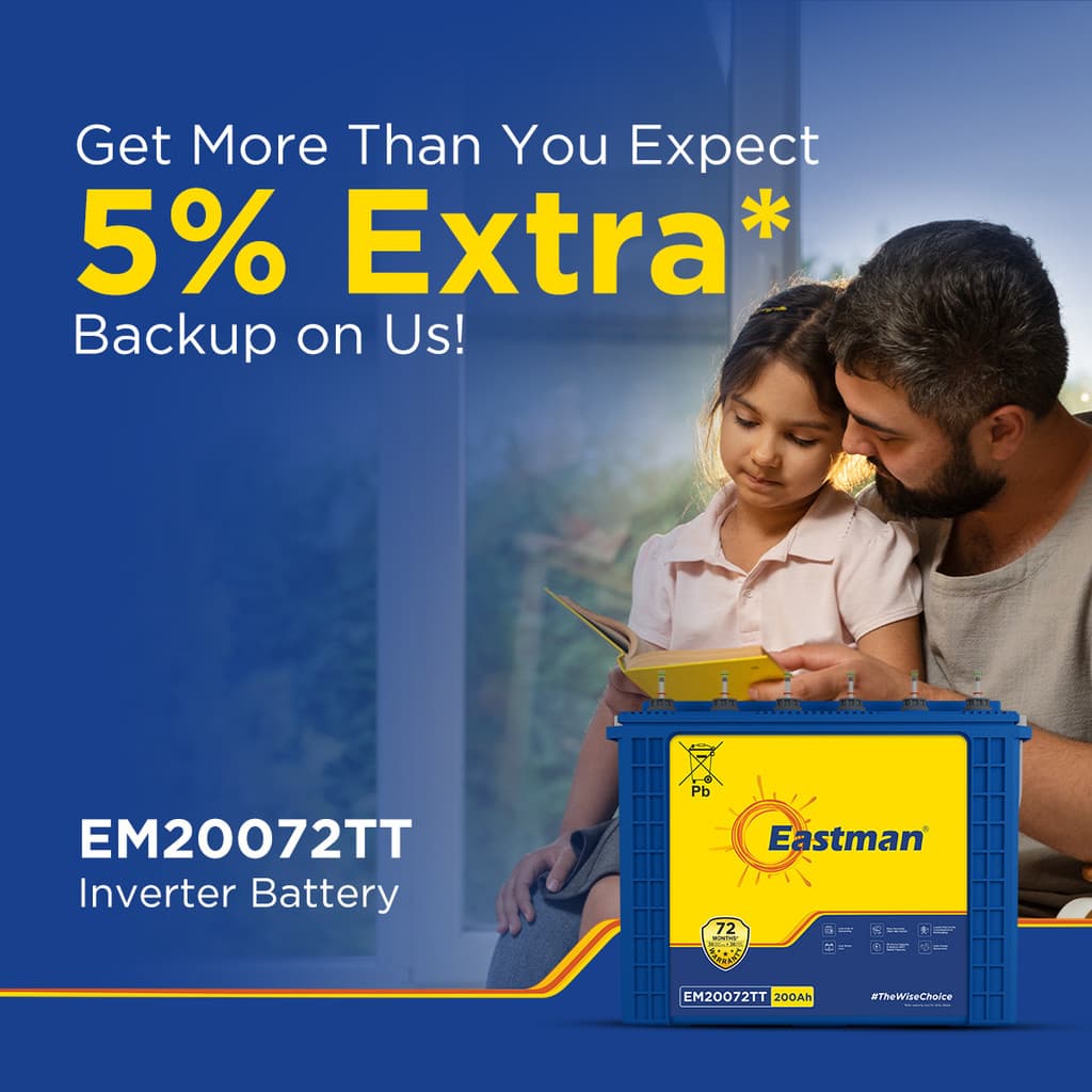 EASTMAN 72 Months Warranty Tubular Inverter Battery