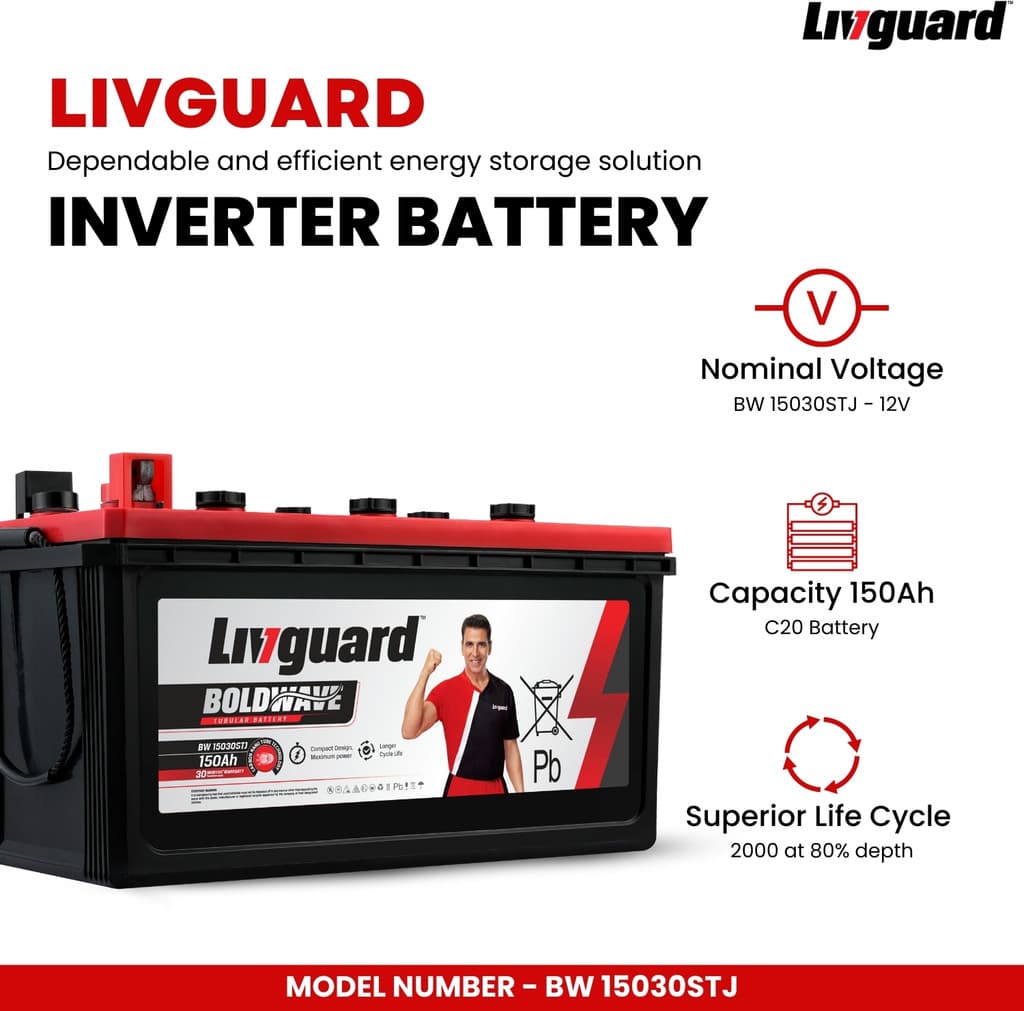 Livguard 30 Months Warranty Tubular Inverter Battery