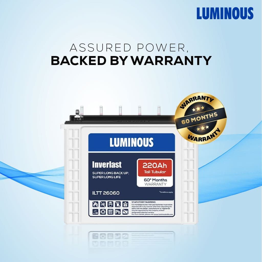 LUMINOUS 60 Months Warranty Tubular Inverter Battery