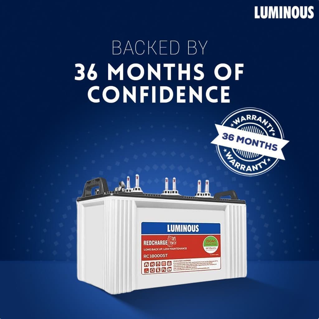 LUMINOUS 36 Months Warranty Tubular Inverter Battery