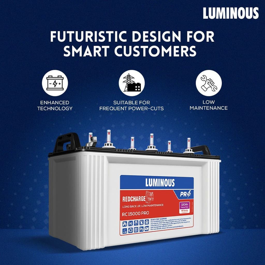 LUMINOUS 48 Months Warranty Tubular Inverter Battery