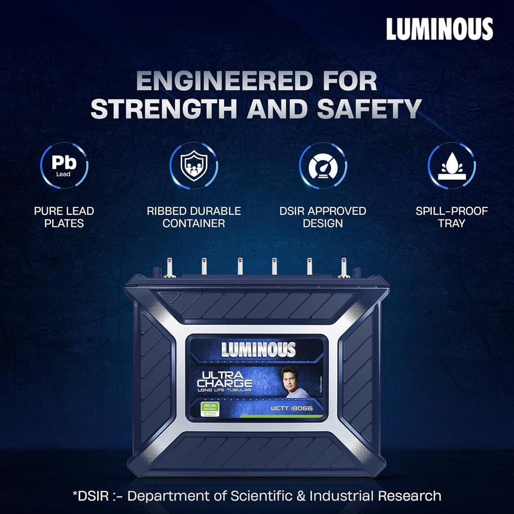 LUMINOUS 66 Months Warranty Tubular Inverter Battery