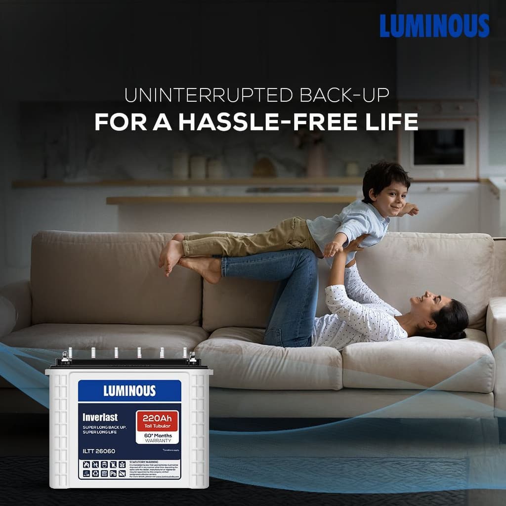 LUMINOUS 60 Months Warranty Tubular Inverter Battery
