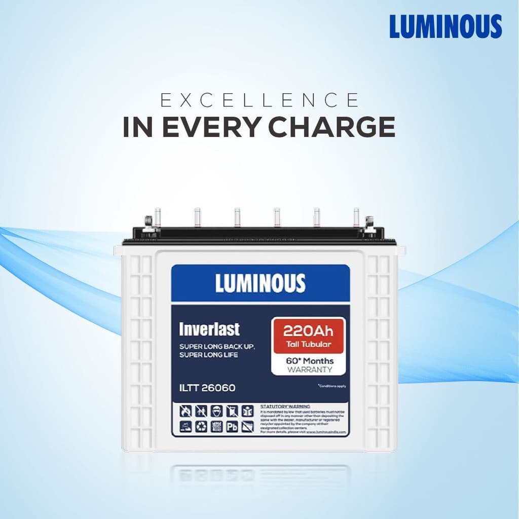 LUMINOUS 60 Months Warranty Tubular Inverter Battery