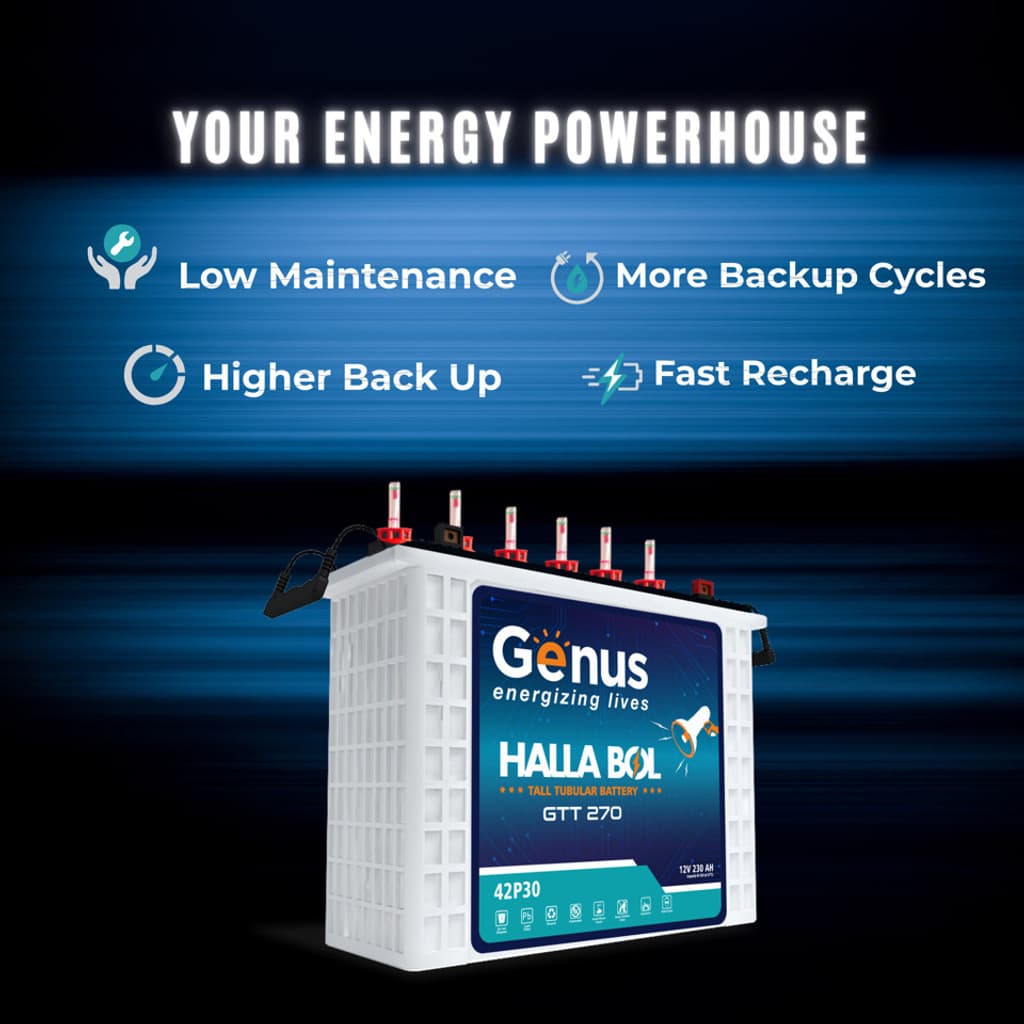 Genus 72 Months Warranty Tubular Inverter Battery