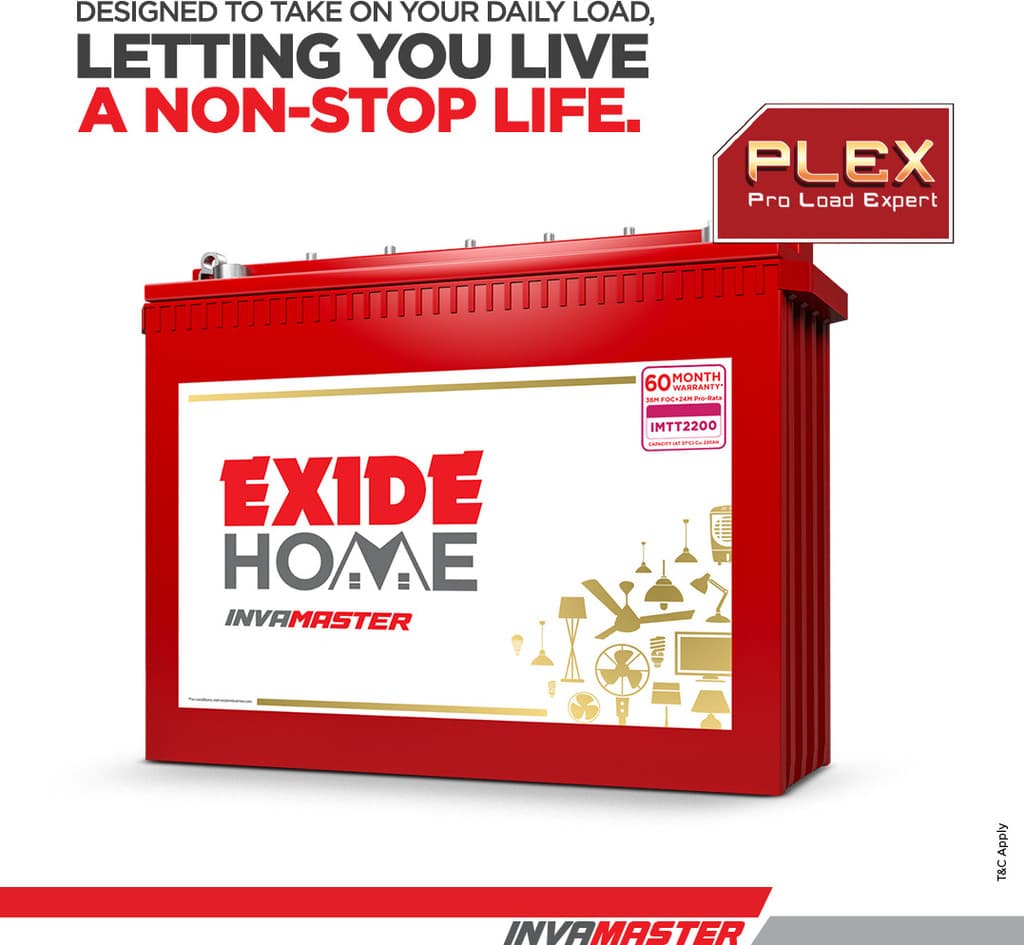 EXIDE 60 Months Warranty Tubular Inverter Battery