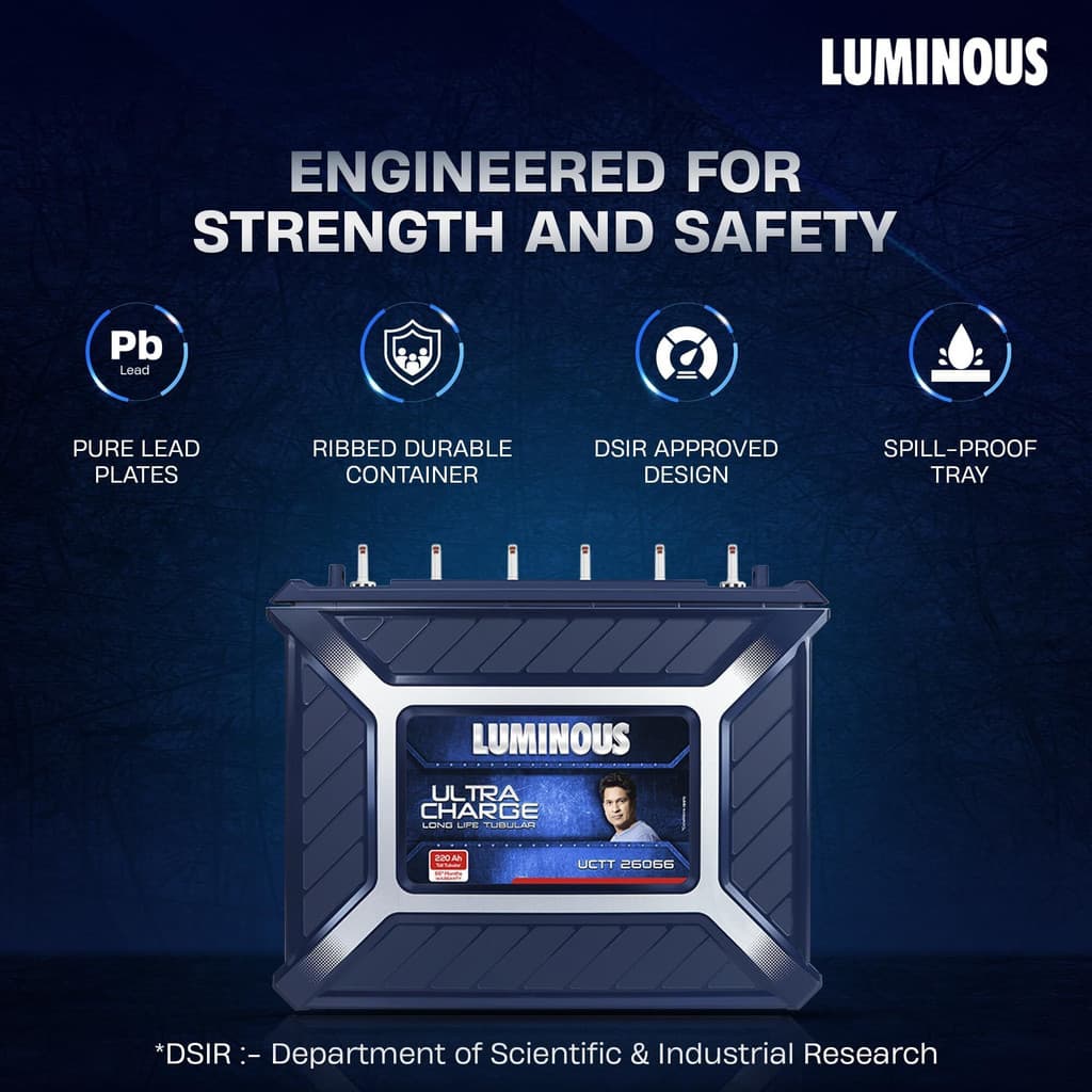 LUMINOUS 66 Months Warranty Tubular Inverter Battery