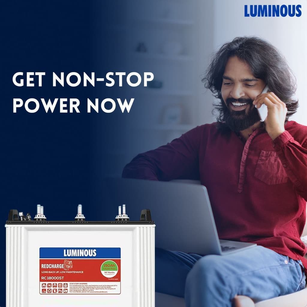 LUMINOUS 36 Months Warranty Tubular Inverter Battery