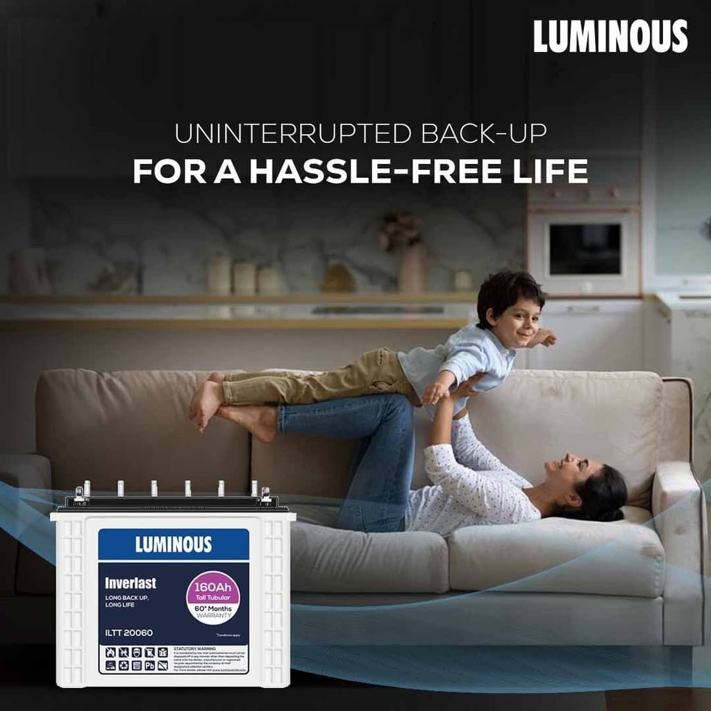 LUMINOUS 60 Months Warranty Tubular Inverter Battery