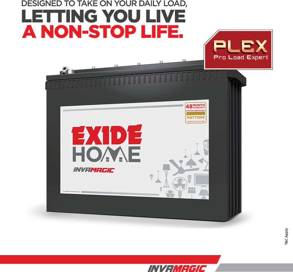EXIDE 48 Months Warranty Tubular Inverter Battery