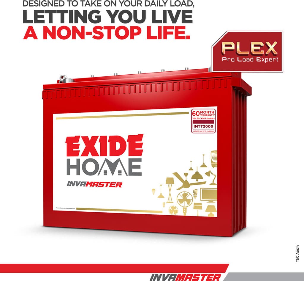 EXIDE 60 Months Warranty Tubular Inverter Battery