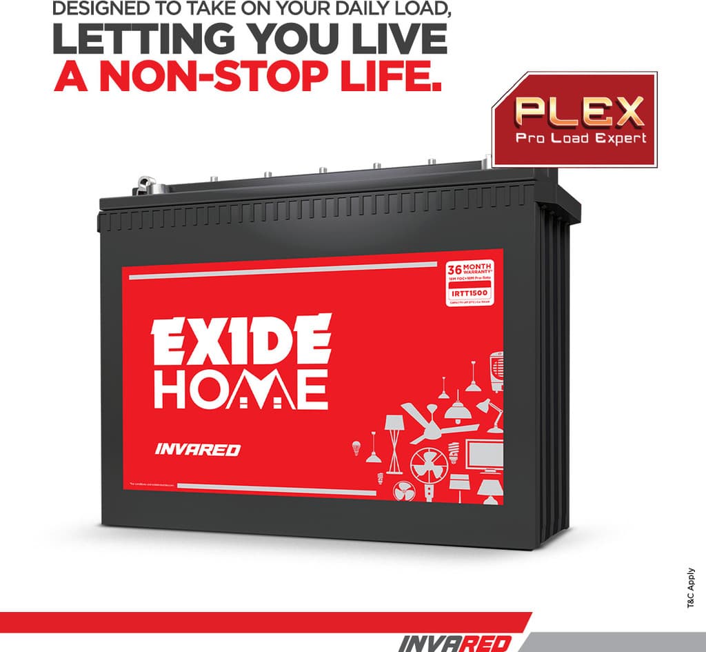 EXIDE 36 Months Warranty Tubular Inverter Battery