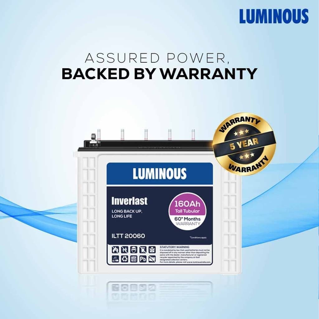 LUMINOUS 60 Months Warranty Tubular Inverter Battery