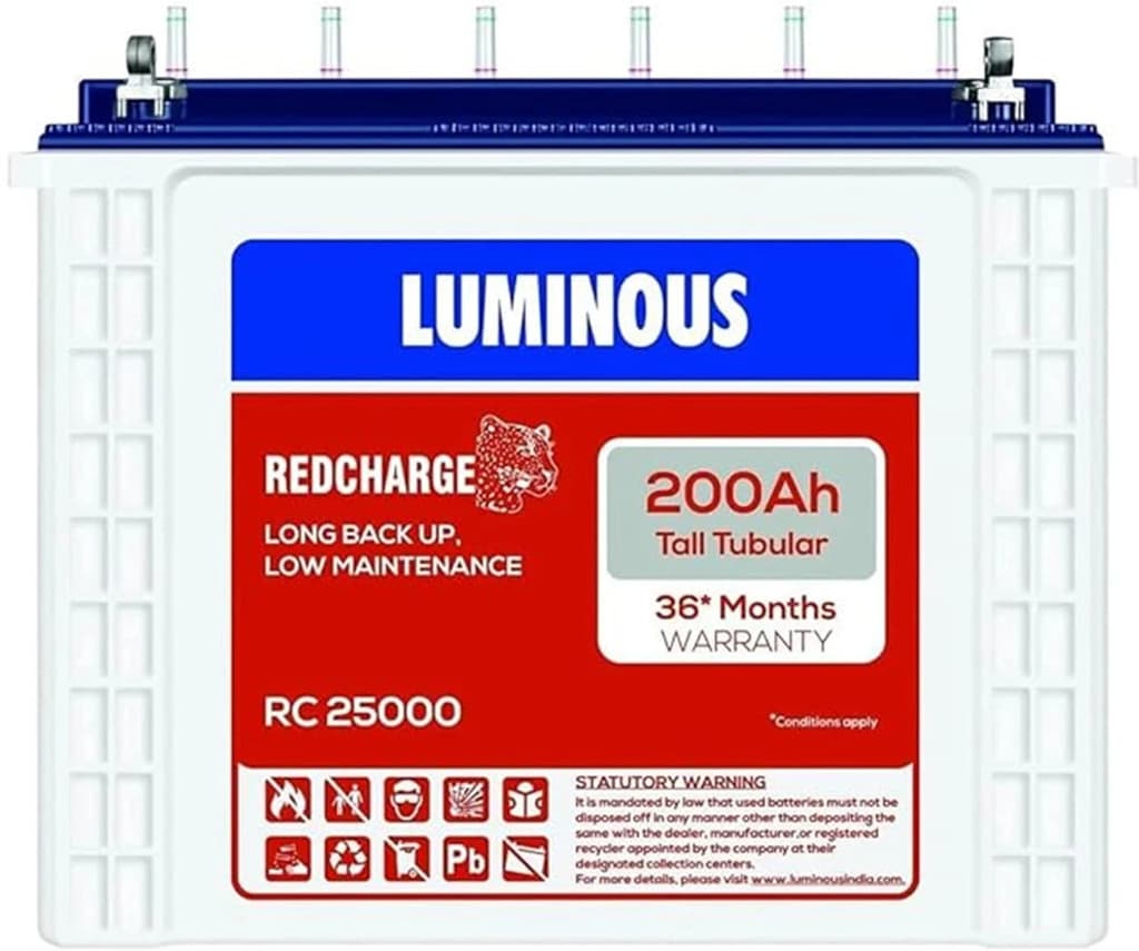 LUMINOUS 36 Months Warranty Tubular Inverter Battery
