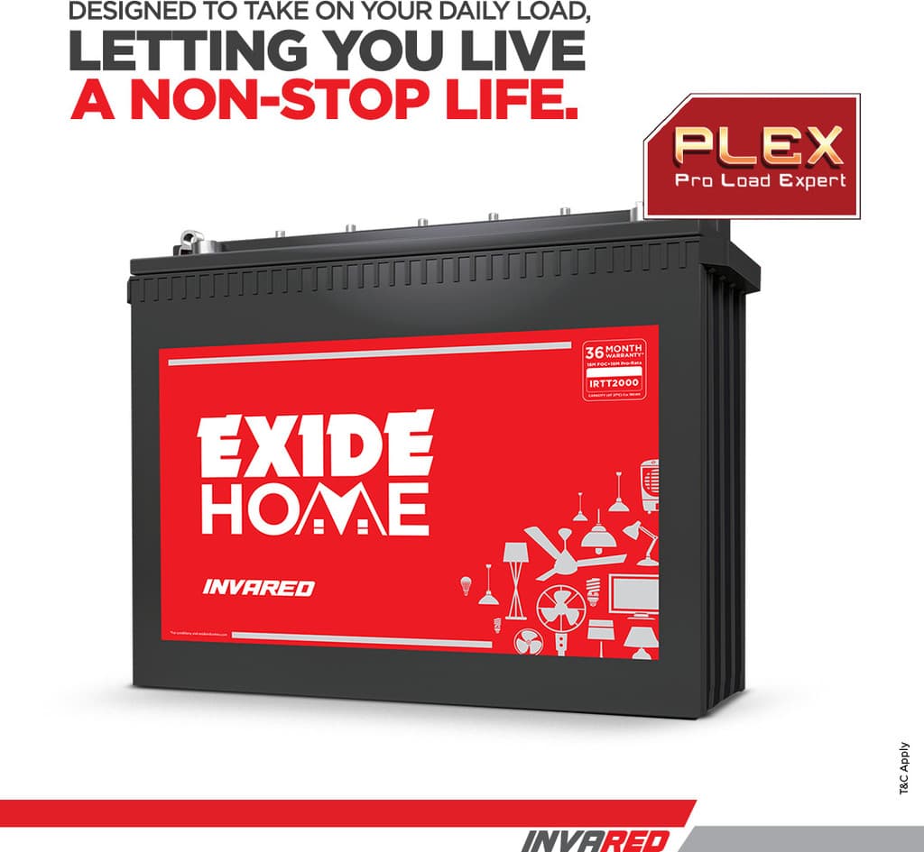 EXIDE 36 Months Warranty Tubular Inverter Battery