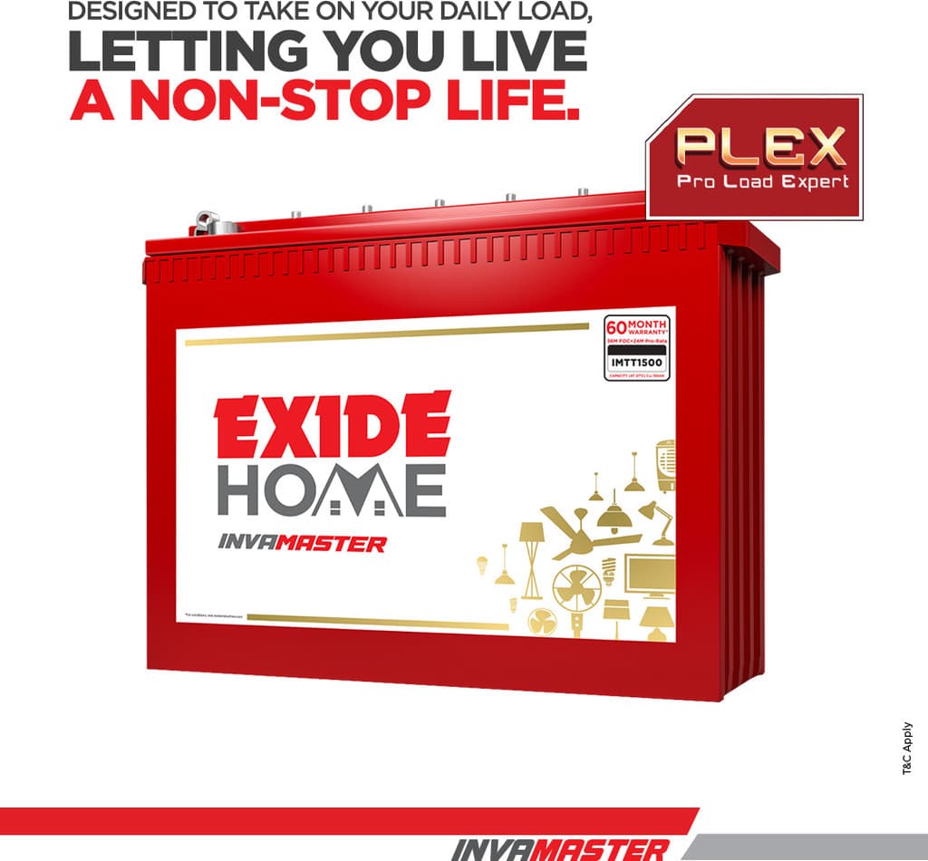 EXIDE 60 Months Warranty Tubular Inverter Battery