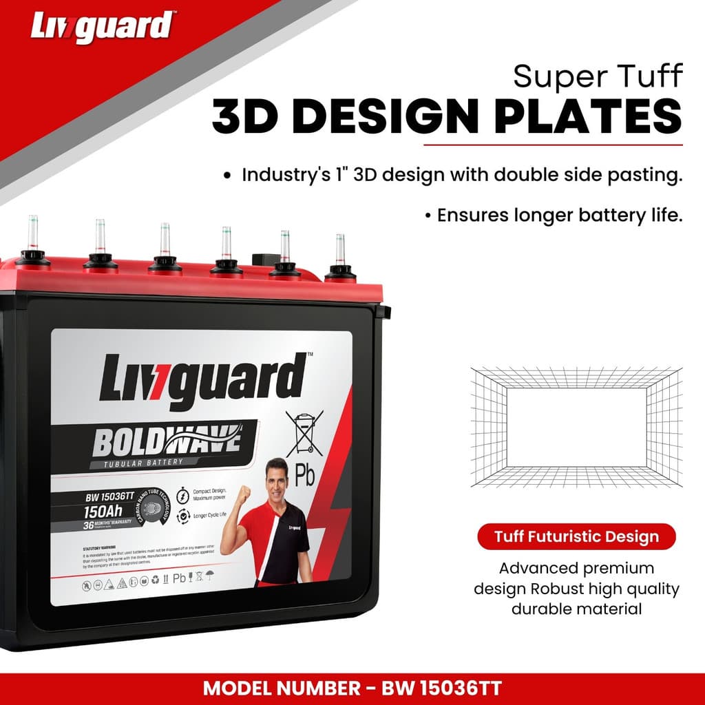 Livguard 3 Year Warranty Tubular Inverter Battery