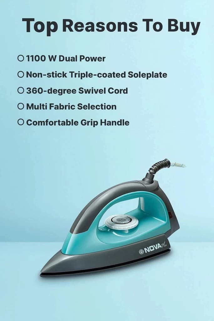 Nova Plus by Nova Amaze NI 10 1100 W Dry Iron