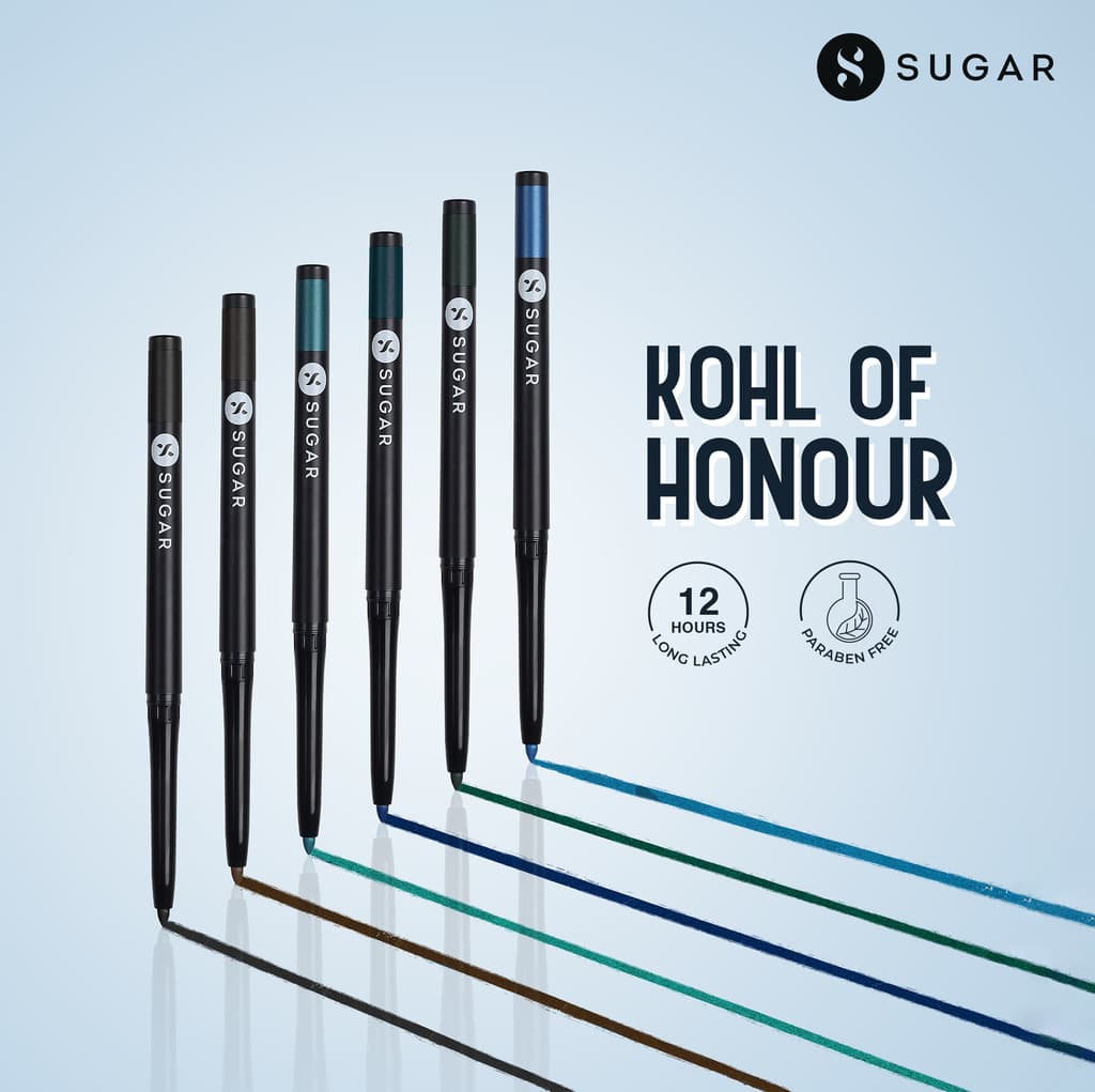 SUGAR Cosmetics Kohl Of Honour Intense Long Stay Kajal Pack of 2, Waterproof & Transfer proof