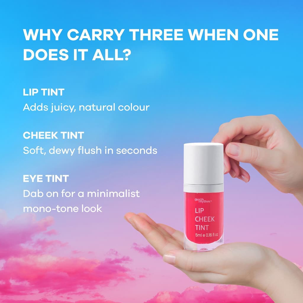 Earth Rhythm Lip & Cheek Tint- Mermaid, Nourishes & Hydrates Dry Chapped Lips with Vitamin E Mermaid