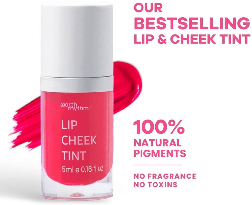 Earth Rhythm Lip & Cheek Tint- Mermaid, Nourishes & Hydrates Dry Chapped Lips with Vitamin E Mermaid